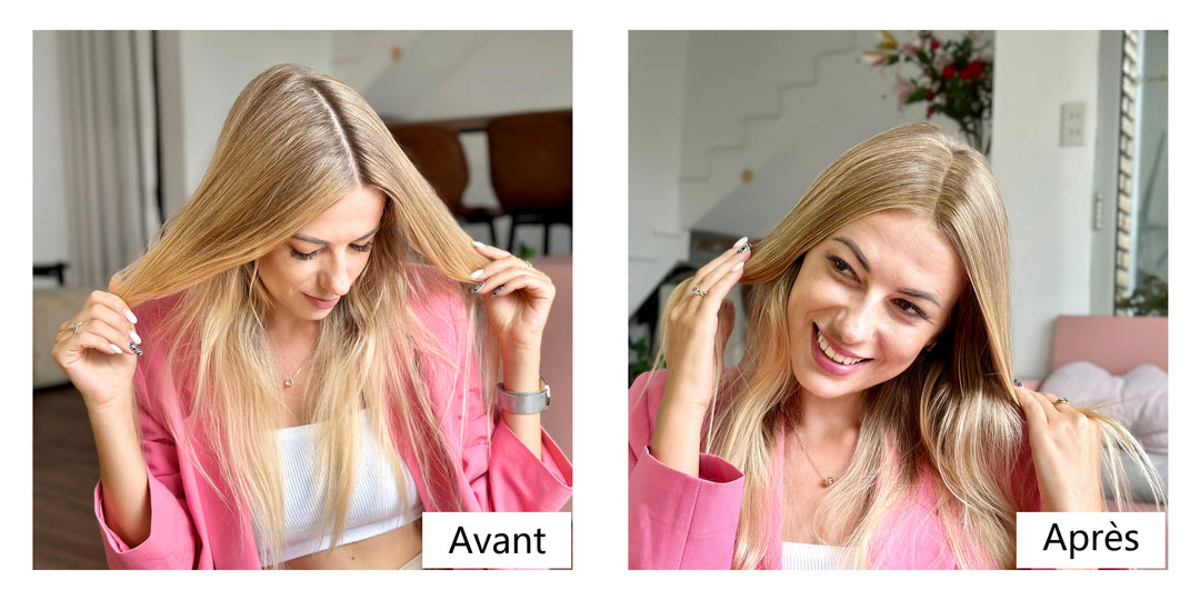 Images de comparaison avant et apres l_utilisation des Hair Building Fibers Lemooree 4