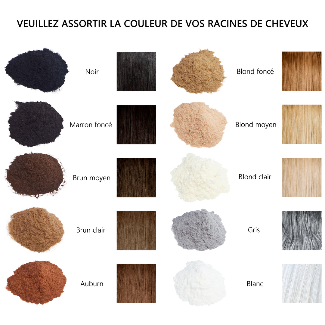 Veuillez assortir la couleur de vos racines de cheveux